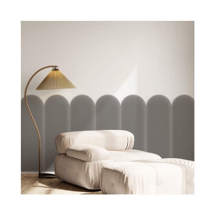 Polsterpaneel Magic Velvet Grau 20 cm